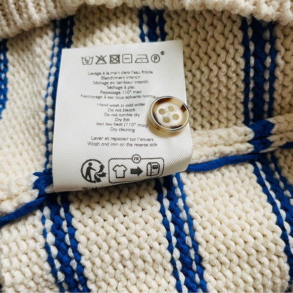 Sezane XL Limited Edition Ecru / Bright Blue Leontine Jumper - Picture 9 of 9